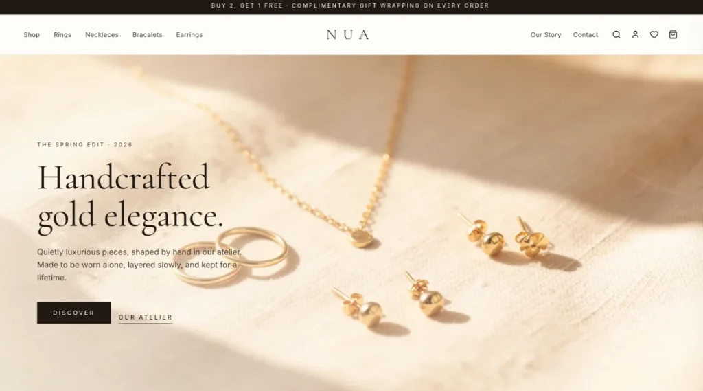 NUA - website desktop