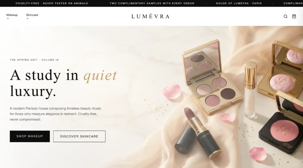 lumevra makeup website